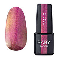 Гель-лак BABY MOON 9D Cat Eye котяче око, 6 мл №01 золотисто-рожевий