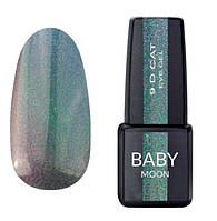 Гель-лак BABY MOON 9D Cat Eye котяче око, 6 мл №03 блакитний з фіолетовим відливом