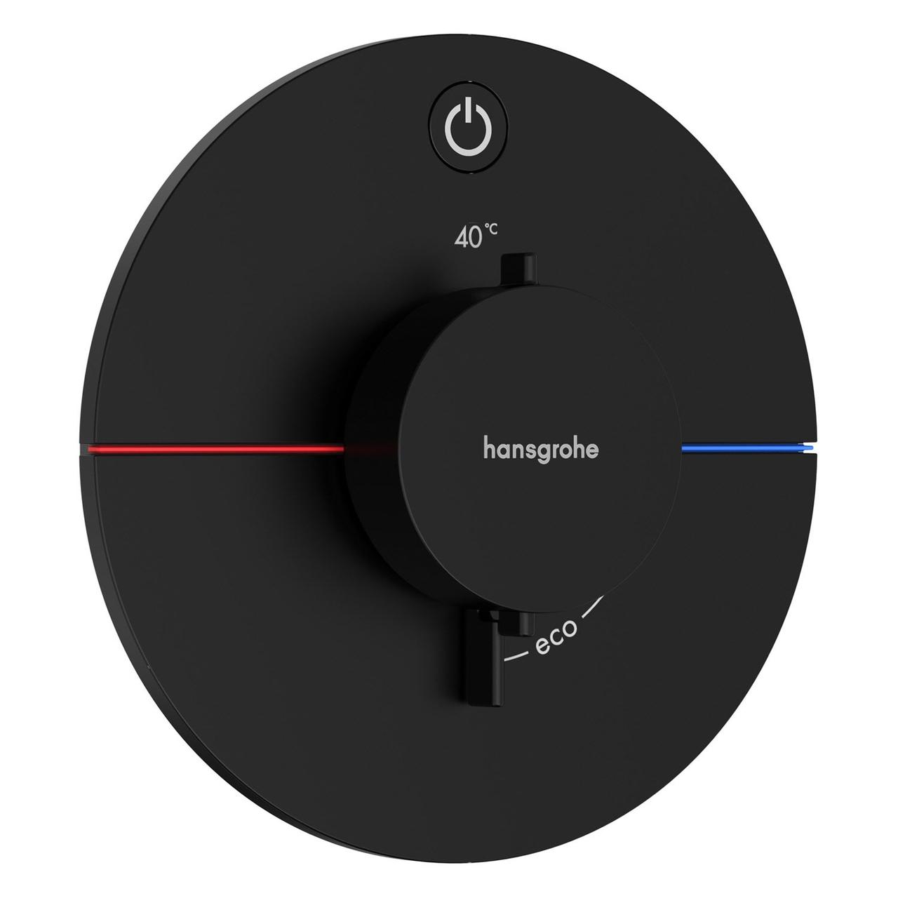 Зовнішня частина змішувача HANSGROHE ShowerSelect Comfort S чорний латунь 155мм 195850 15553670