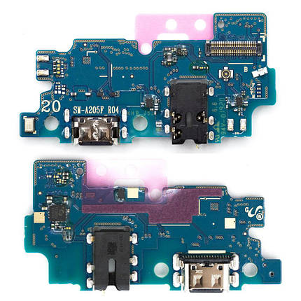 Плата з USB-роз’ємом та мікрофоном для Samsung A205F Galaxy A20 (Original), фото 1