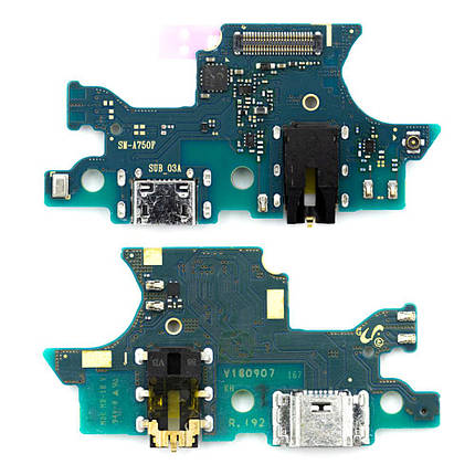 Плата з USB-роз’ємом та мікрофоном для Samsung A750F Galaxy A7 (2018) (Original), фото 1