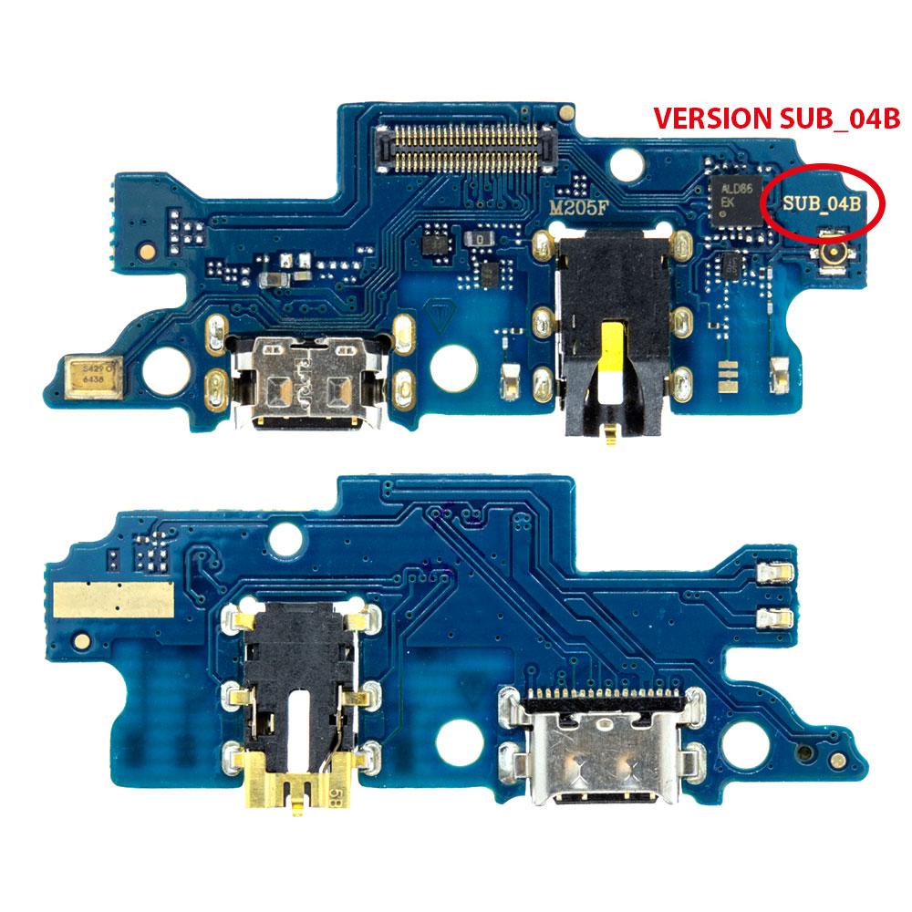 Плата з USB-роз’ємом та мікрофоном для Samsung M205F Galaxy M20 (SUB_0.4B)