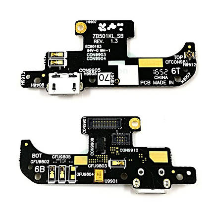 Плата з USB-роз’ємом та мікрофоном для Asus ZenFone Live (ZB501KL), фото 2