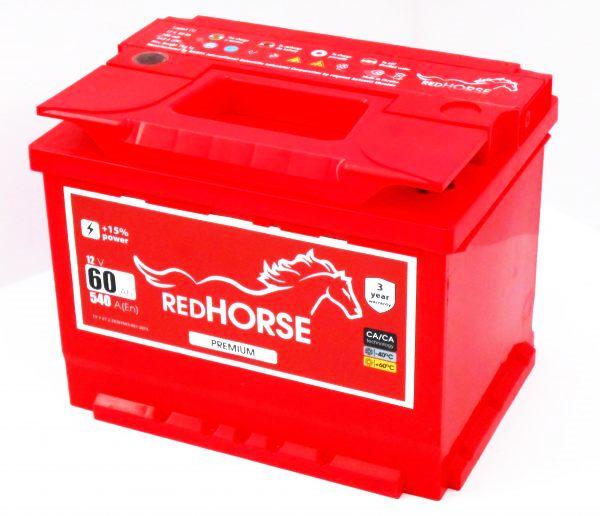 Акумулятор автомобільний RED HORSE 60 Ah (L+) (580А) PREMIUM