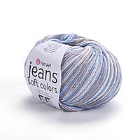 Yarnart JEANS SOFT COLORS (Ярнарт Джинс Софт Колорс) № 6210 (Пряжа напівбавовна, нитки для в'язання)