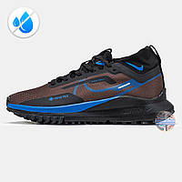 Чоловічі кросівки Nike React Pegasus Trail 4 Gore-Tex Brown Black Blue, коричневі кросівки найк реакт пегасус трейл 4 гор текс