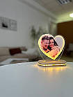 Світильник серце для закоханих з фотографією  з USB роз'ємом, 20\19см, фото 3