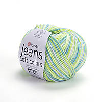 Yarnart JEANS SOFT COLORS (Ярнарт Джинс Софт Колорс) № 6211 (Пряжа напівбавовна, нитки для в'язання)