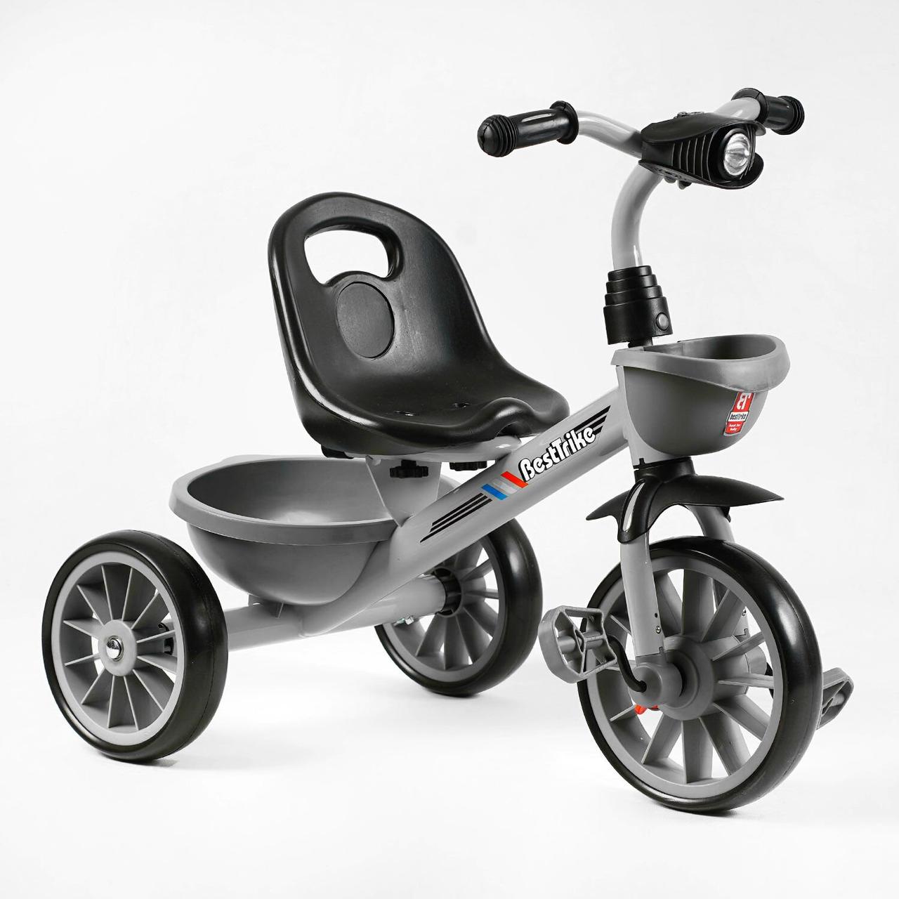 Триколісний велосипед Best Trike BS-18125 Сірий, сталева рама, колеса EVA