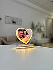 Світильник серце для закоханих з фотографією  з USB роз'ємом, 20\19см, фото 9