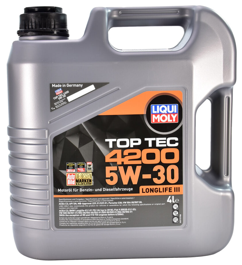 Моторна олива 5W-30 синтетика Liqui Moly TOP TEC 4200 (4 л) Liqui Moly 3715