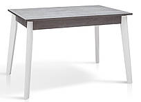 Сучасний стіл для маленької кухні розкладний Портленд Білий/Антрацит зі стільницею злдсп Мікс Мебель
