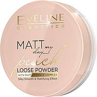 Рассыпчатая пудра Eveline Cosmetics Matt My Day Peach Loose Powder With Matt Intensive Complex 6g (864288)