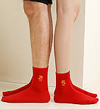 Турмалінові шкарпетки Червоні з Драконом для удачі, Процвітання, Здоров'я і Успіху в 9 періоді, фото 3