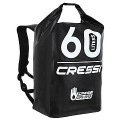 Водонепроникний гермомішок герморюкзак Zelart Cressi Dry Bag 9932-60 об'єм 60 літрів Black