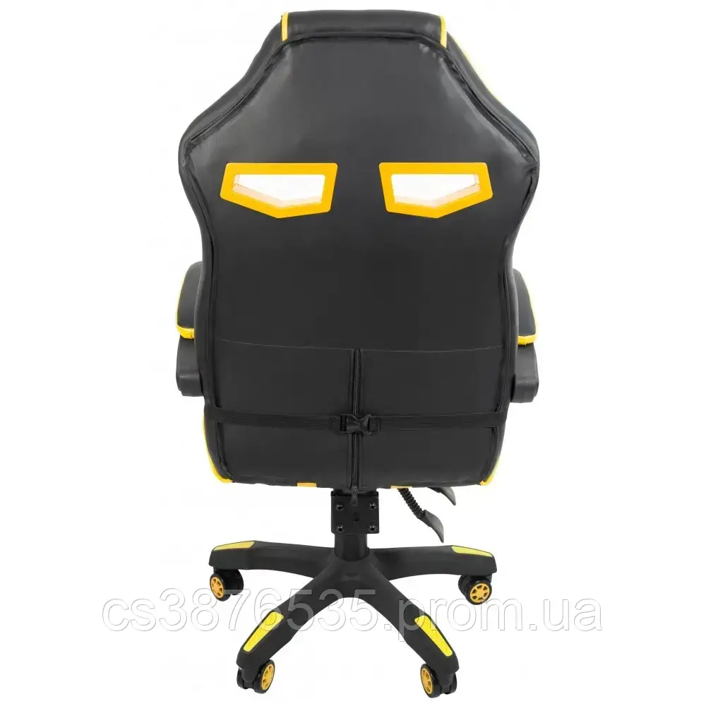 Кресло геймерское поворотное для подростка, стул компьютерный игровой до 120 кг желтый, кресло комп - фото 7 - id-p2087819656