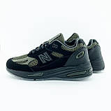 Чоловічі кросівки New Balance 991v2 Stone Island Black Khaki Miuk U991SD2, хакі нью беленс 991 в2 стон айленд NB нб беланс, фото 7