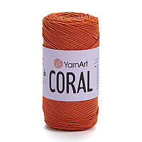 Yarnart CORAL (Ярнарт Корал) № 1908 оранжевый (Пряжа шнур, нитки для вязания)