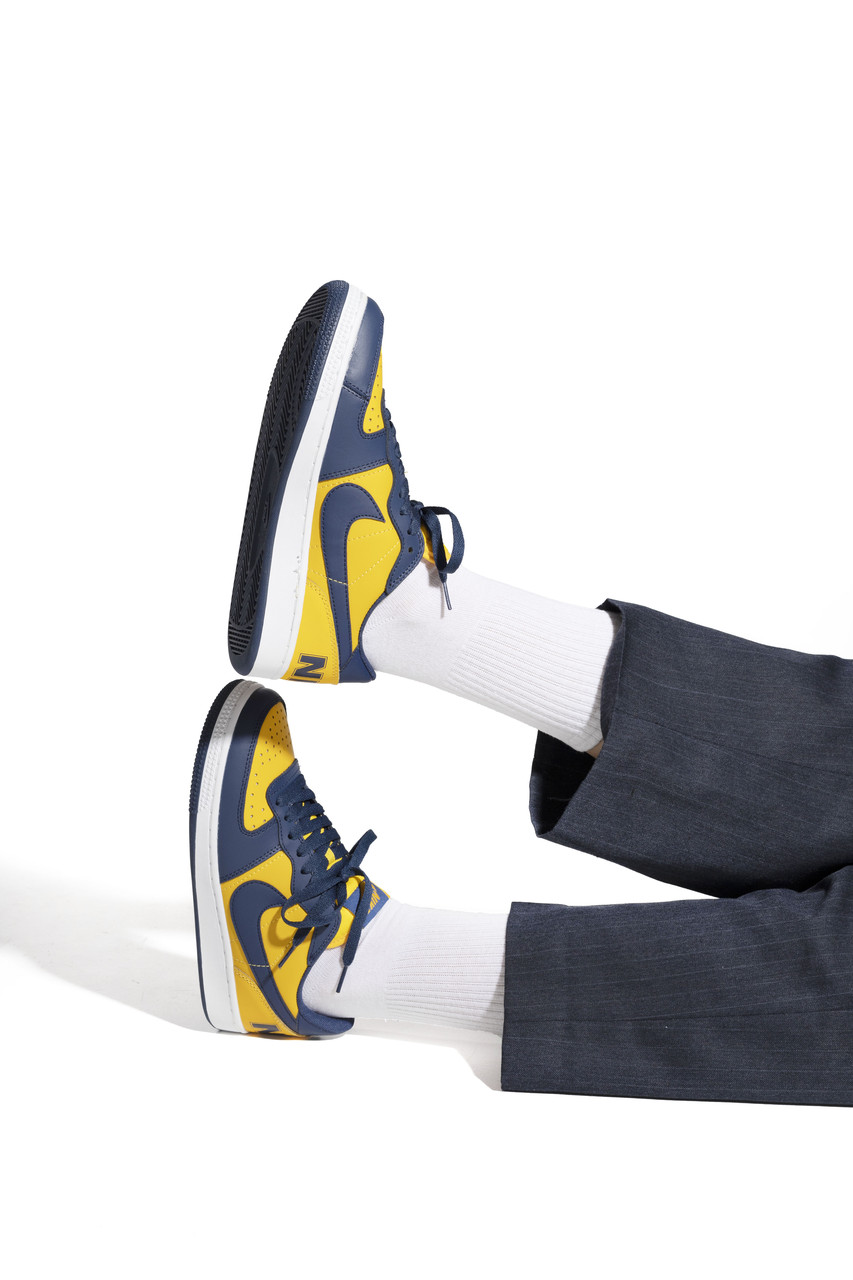 Кросівки чоловічі жовто-сині Nike Terminator Low Blue Yellow White (14600)