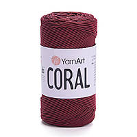 Yarnart CORAL (Ярнарт Корал) № 1909 бордо (Пряжа шнур, нитки для вязания)