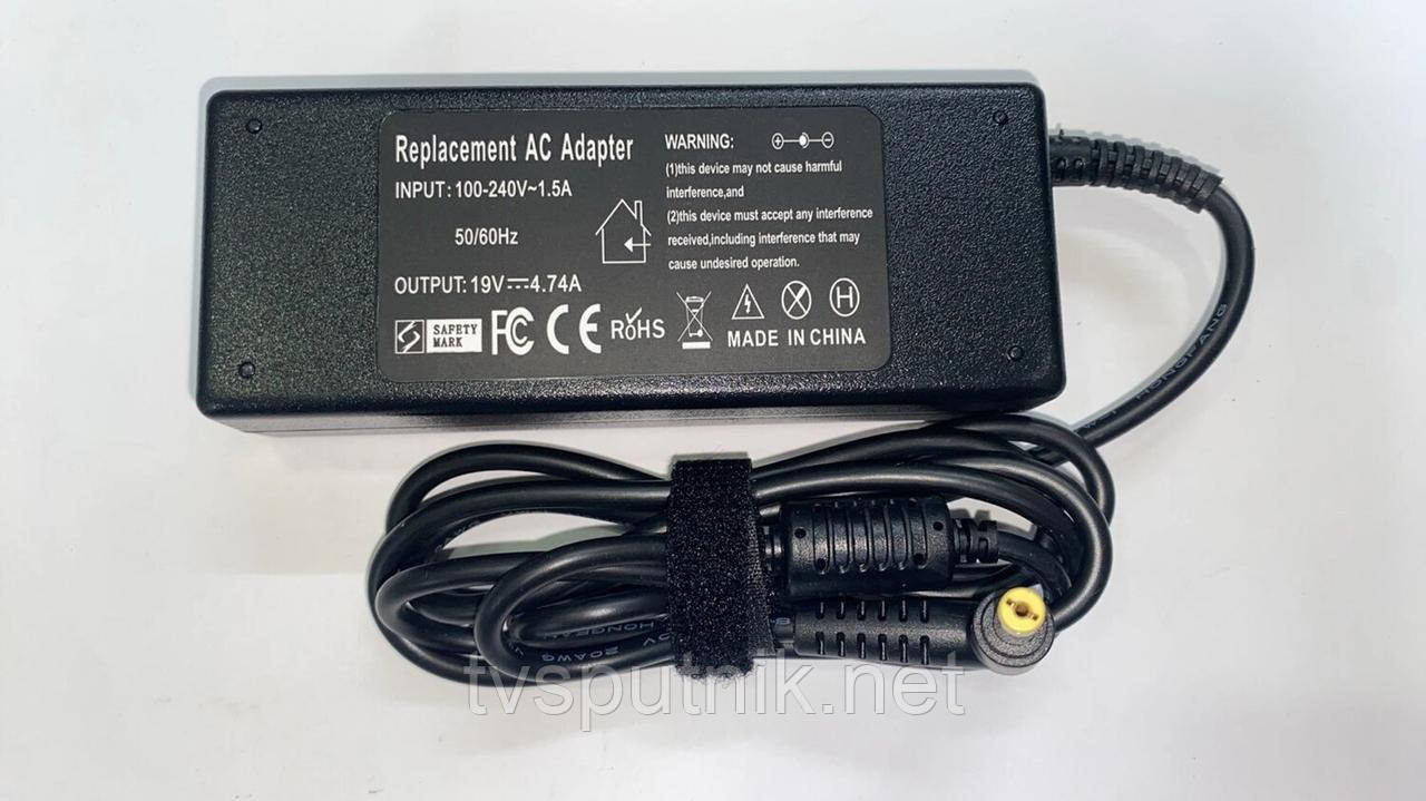 Блок живлення для ноутбуків Acer (19V, 4.74A, 1,7/5,5мм)