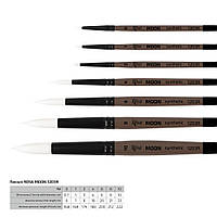 Пензель художній Синтетика круглий 1203R No02 коротка ручка Moon Rosa