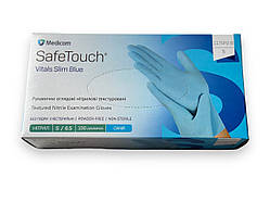 Нітрилові рукавички Safe Touch Vitals Slim Blue , розмір S, 3г