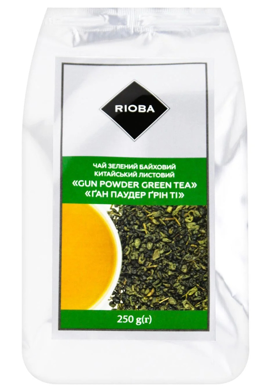 Чай Rioba Gun Powder Green 250г зелений китайський байховий крупнолистовий