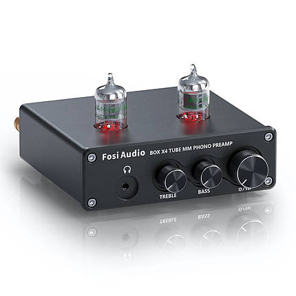 Передпідсилювач звуку Fosi Audio BOX X4 black + блок живлення 12V, фото 1