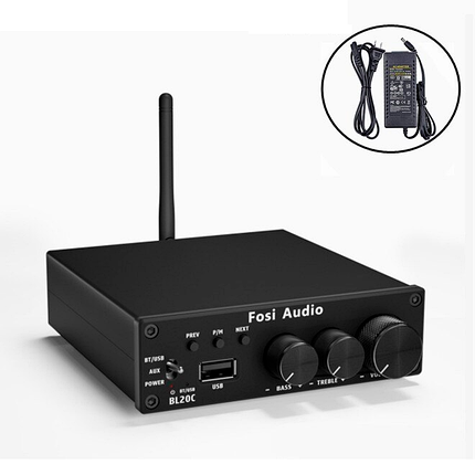 Підсилювач звуку Fosi Audio BL20C black. Bluetooth 5.0, 2x160W, фото 2