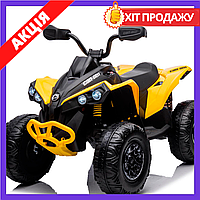 Детский квадроцикл на аккумуляторе электроквадроцикл Bambi M 5001EBLR-6 желтый