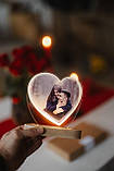 Нічник з вашим фото у формі серця, фото 2