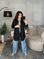 Женская стильная базовая классическая свободная рубашка оверсайз из коттона (разные цвета и размеры)