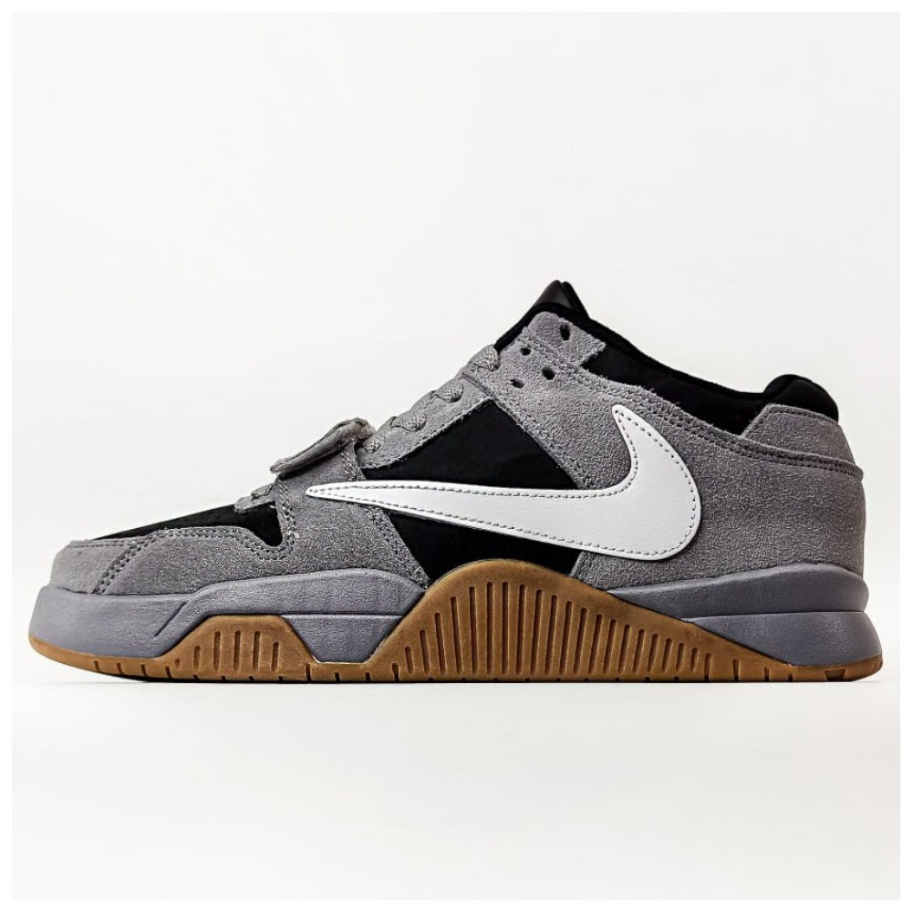 Чоловічі кросівки Nike Jordan Cut The Check x Travis Scott Grey Black White, сірі кросівки найк джордан Тревіс Скотт, фото 1
