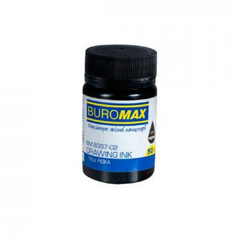 Туш 50 мл BuroMAX чорна 636645/BM8397-02