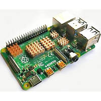 Додаткове обладнання до промислового ПК Raspberry комплект радіаторів для Raspberry Pi 4, мідь, 5 шт., фото 2