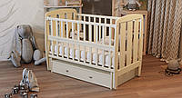 Кровать Babyroom Шарик SH-03 маятник, ящик, откидной бок бук слоновая кость