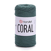 Yarnart CORAL (Ярнарт Корал) № 1913 зеленый (Пряжа шнур, нитки для вязания)