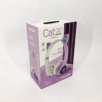 Беспроводные наушники с кошачьими ушками и RGB подсветкой Cat VZV 23M. Цвет: фиолетовый