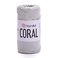 Yarnart CORAL (Ярнарт Корал) № 1918 серый (Пряжа шнур, нитки для вязания)