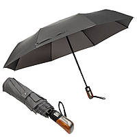 Зонт мужской складной полный автомат "антиветер" KAFA 3108 серый