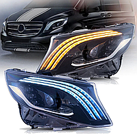 Передние фары Mercedes W447 тюнинг Full Led оптика (стиль Maybach)