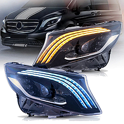 Передні фари Mercedes W447 тюнінг Full Led оптика (стиль Maybach)
