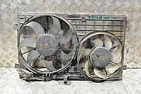 Вентилятор радиатора комплект 2 секции 7 лопастей+7 лопастей с диффузором VW Golf (V) 2003-2008 1K0121207T