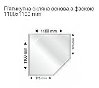 Напольное стекло под печь толщиной 6мм.