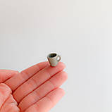 Мініатюра кружка 1.3 см Сіра, фото 2