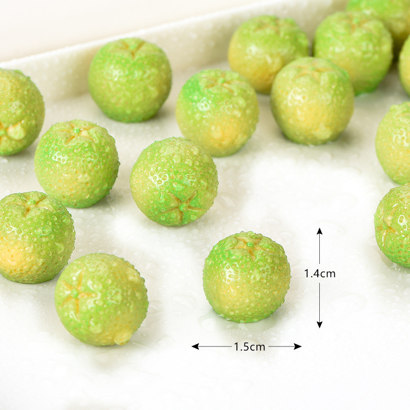 Мініатюра мандарин 1.5*1.4 см Зелений, фото 1