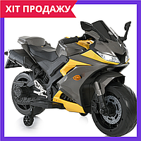 Детский мотоцикл на аккумуляторе электромотоцикл трехколесный Bambi M 5022EL-2-6 желтый