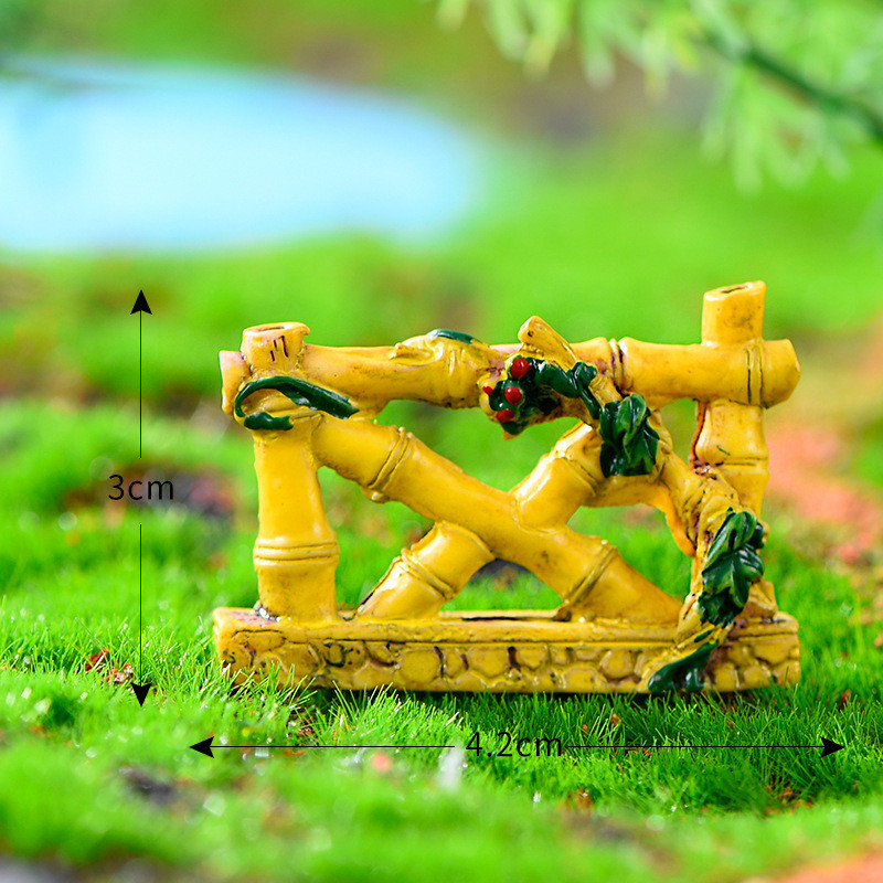 Мініатюра Паркан для діорами 4.2*3 см Жовтий, фото 1