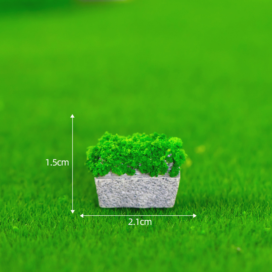 Мініатюра газон 2.1*1.5 см Сірий із зеленню, фото 1